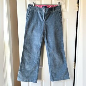 Boden Smooth Corduroy Like Pants Cotton Blend Straight Leg Steel Blue Size 12